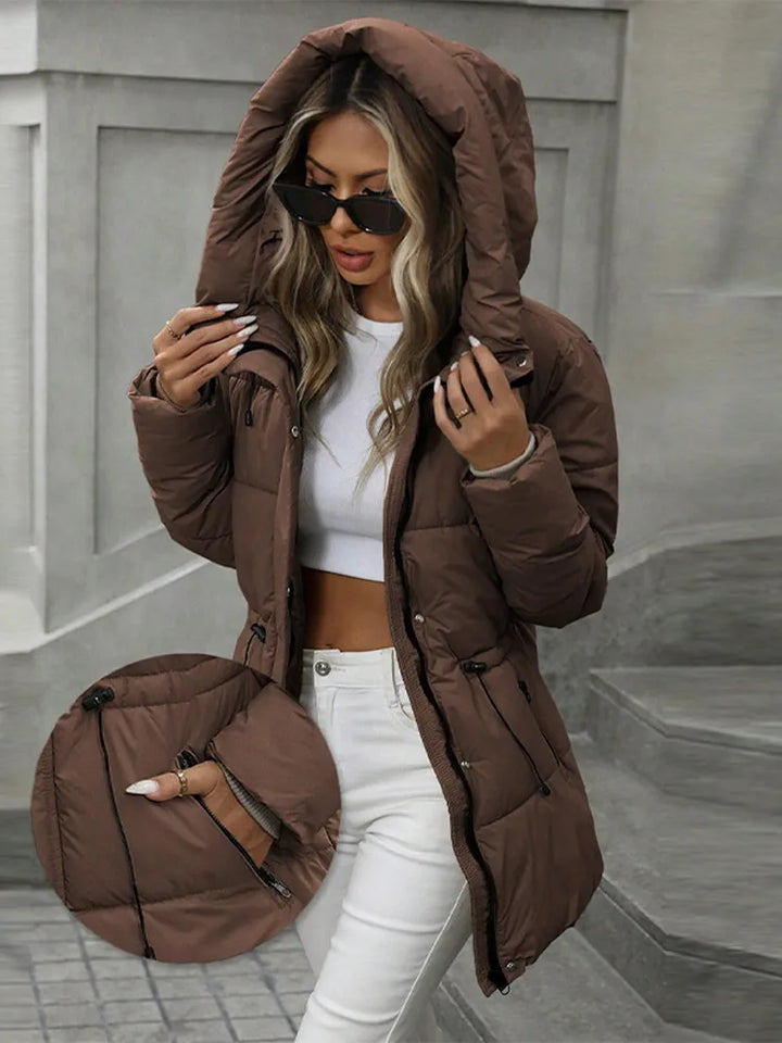 Florianne - Elegant Cotton Winter Jacket with Vintage Hood