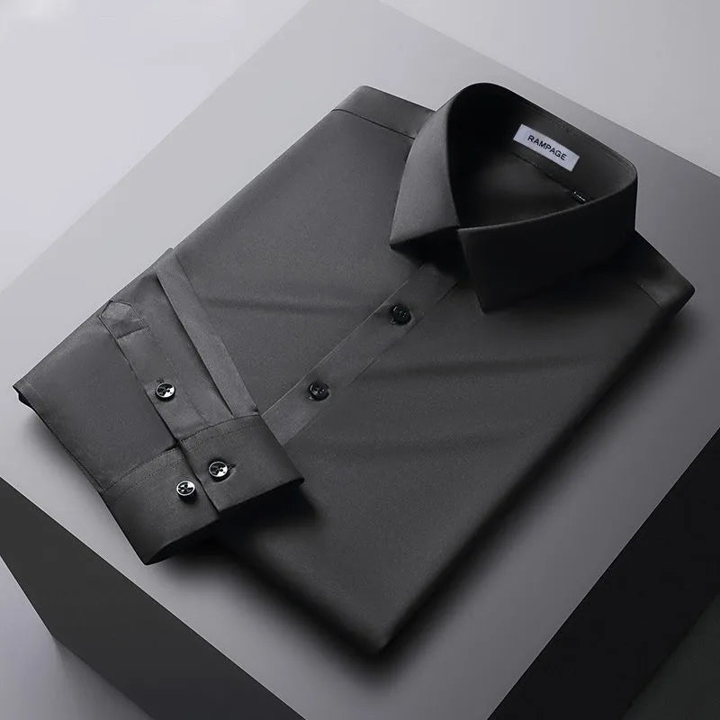 Men’s Slim Fit Dress Shirt | Wrinkle-Resistant Cotton Blend | Modern Button-Up