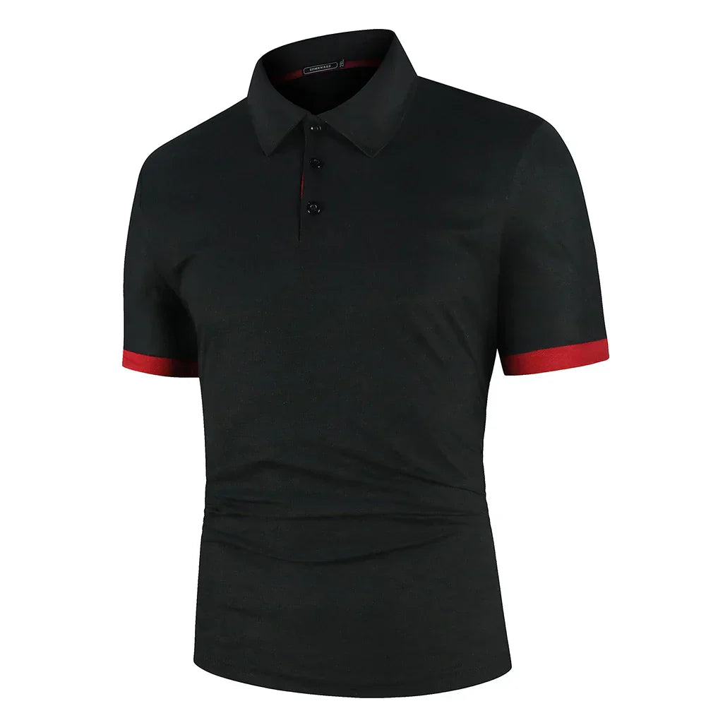 Athletic Polo Shirt | Stretch Performance Fabric with Contrast Trim
