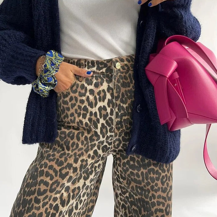Leopard Print Relaxed Fit Pants | Casual Tapered Leg | Everyday Street Style
