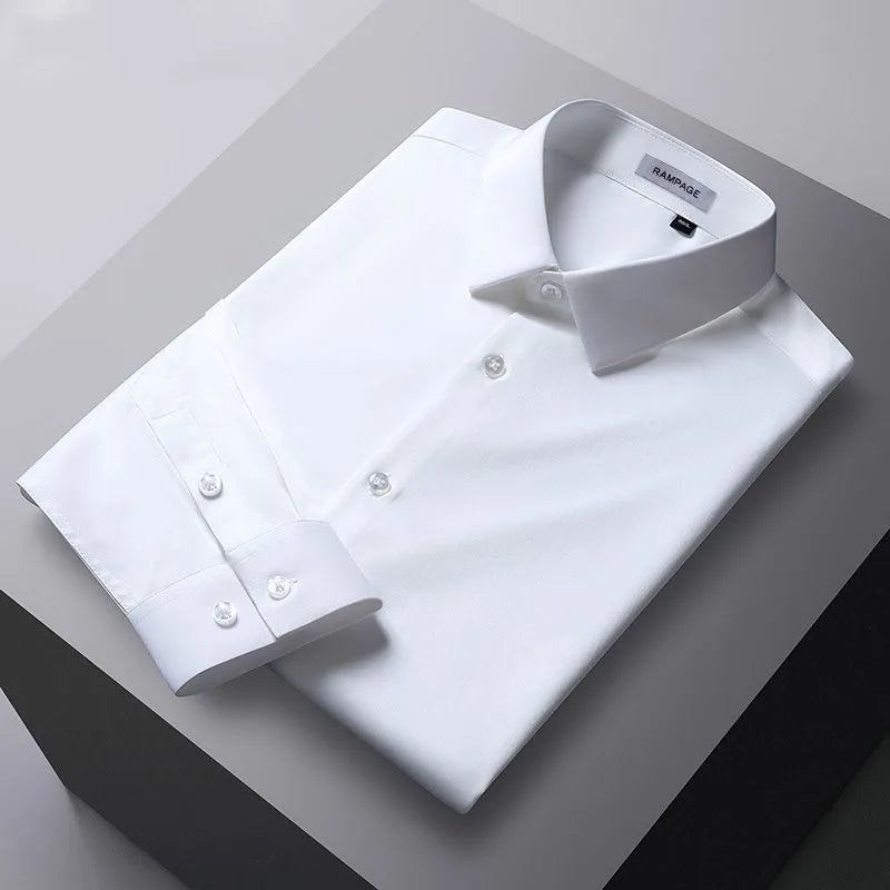 Men’s Slim Fit Dress Shirt | Wrinkle-Resistant Cotton Blend | Modern Button-Up