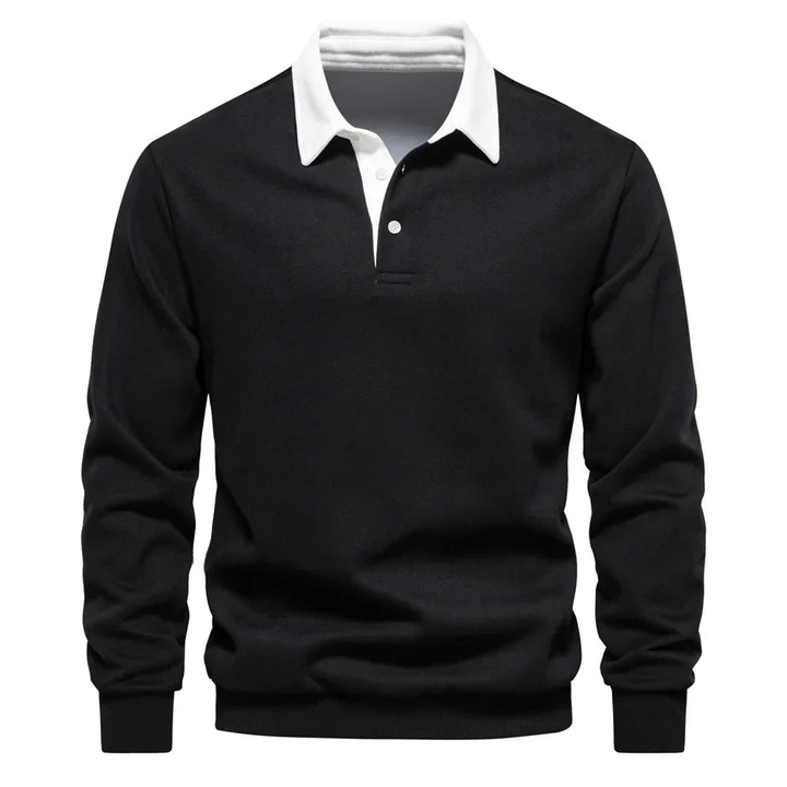 Mark - Men’s Long Sleeve Polo Sweatshirt