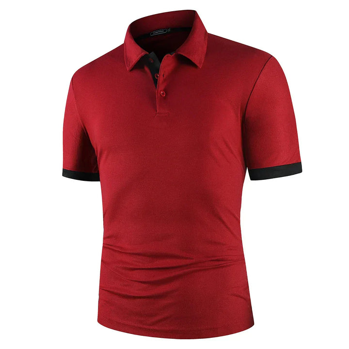 Athletic Polo Shirt | Stretch Performance Fabric with Contrast Trim