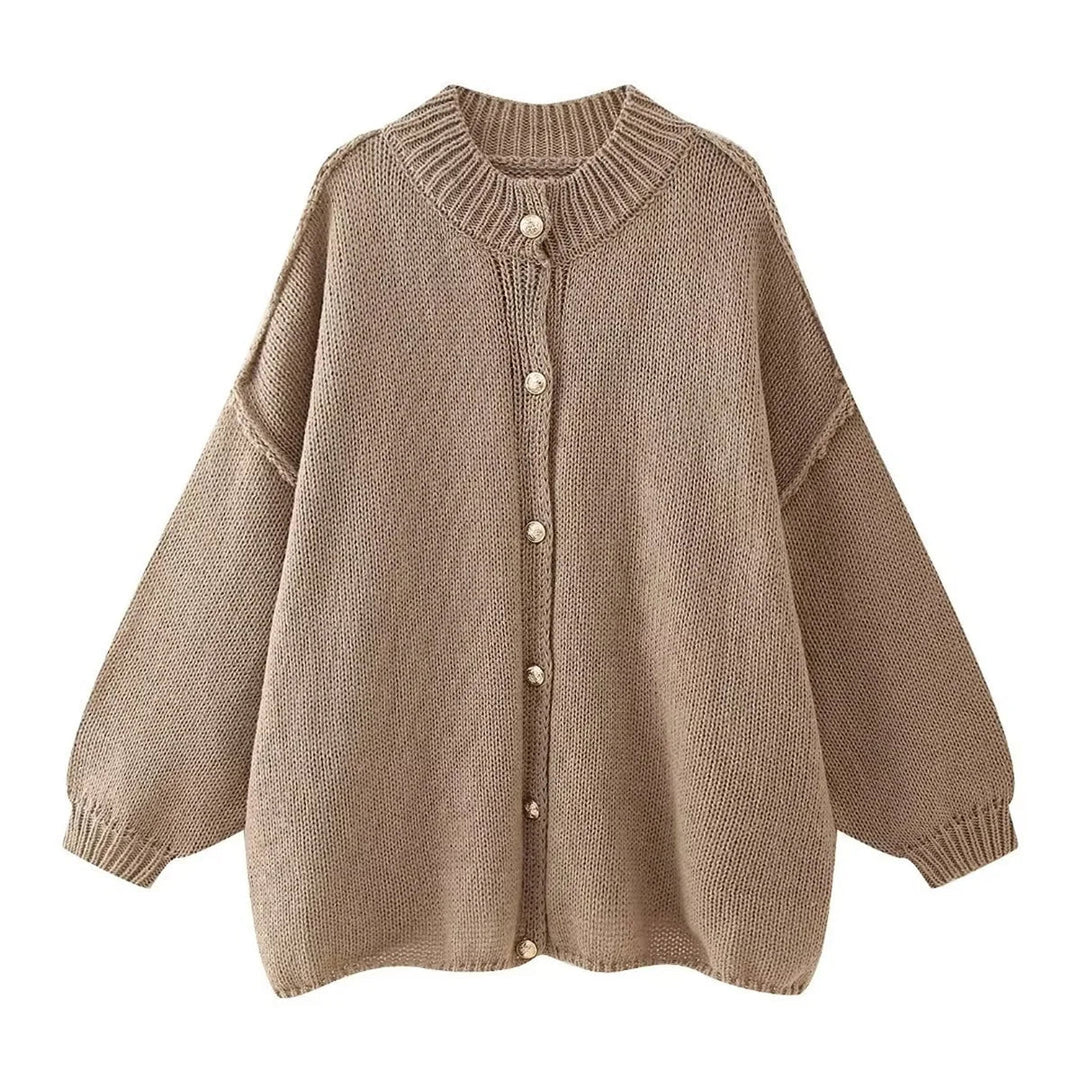 Lili - Loose Sweater with Metallic Buttons