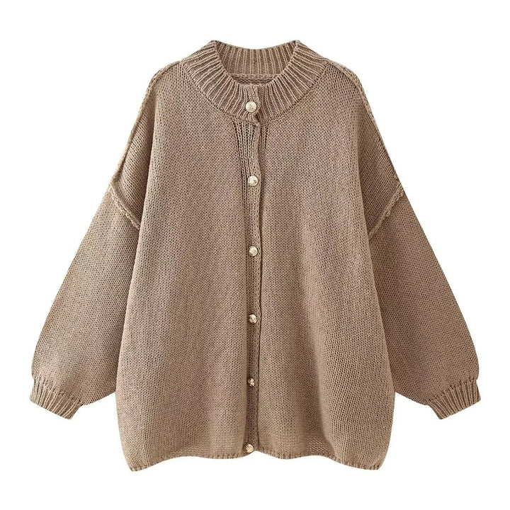 Lili - Loose Sweater with Metallic Buttons