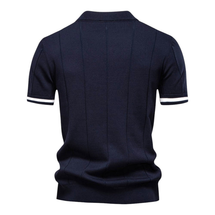 Knit Polo Shirt with Quarter Zip | Modern Casual Fit | Lightweight Comfort