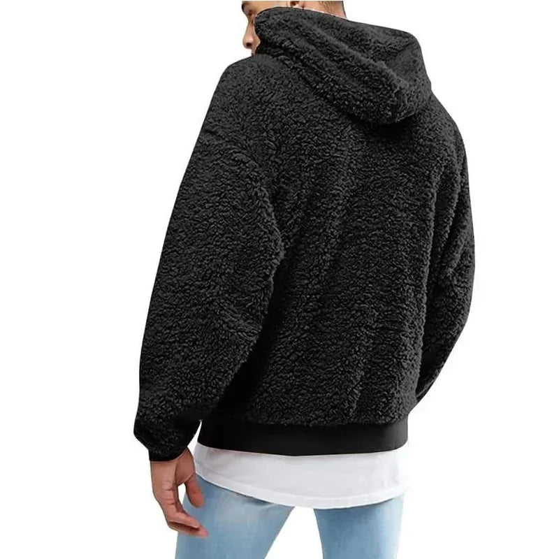 Men's Teddy Fleece Hoodie | Ultra-Soft Pullover | Cold Weather Essential