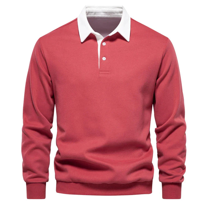 Mark - Men’s Long Sleeve Polo Sweatshirt