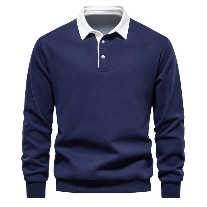 Mark - Men’s Long Sleeve Polo Sweatshirt