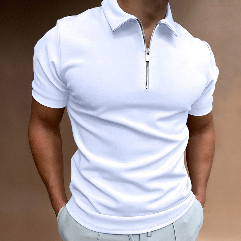 Men’s Quarter-Zip Polo Shirt | Stretch Cotton | Smart Athletic Fit