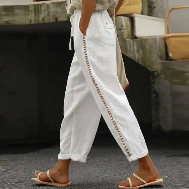 Linen-Blend Drawstring Pants | Relaxed Fit | Lightweight Summer Casual