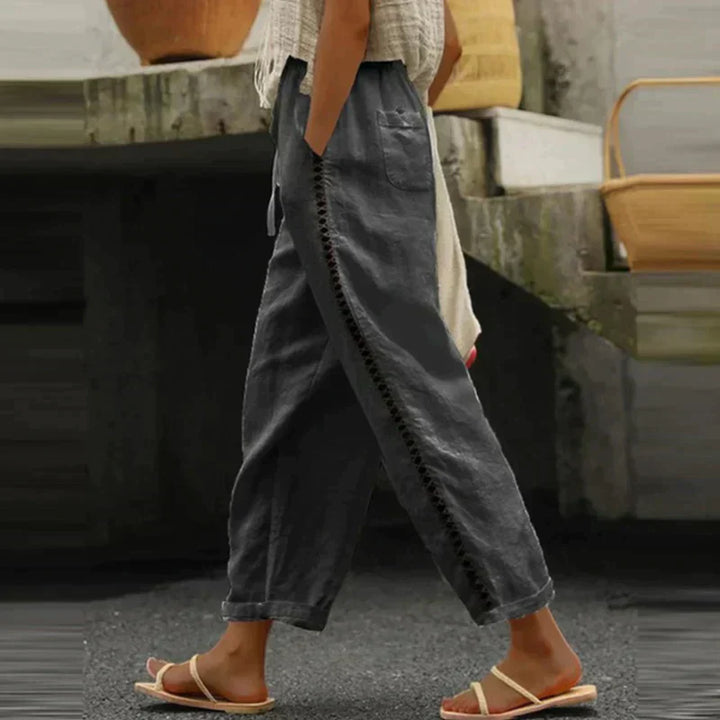 Linen-Blend Drawstring Pants | Relaxed Fit | Lightweight Summer Casual