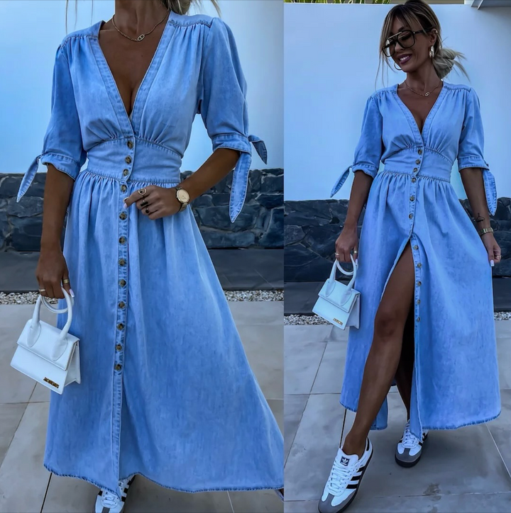 Vera - Radiant Denim Dress