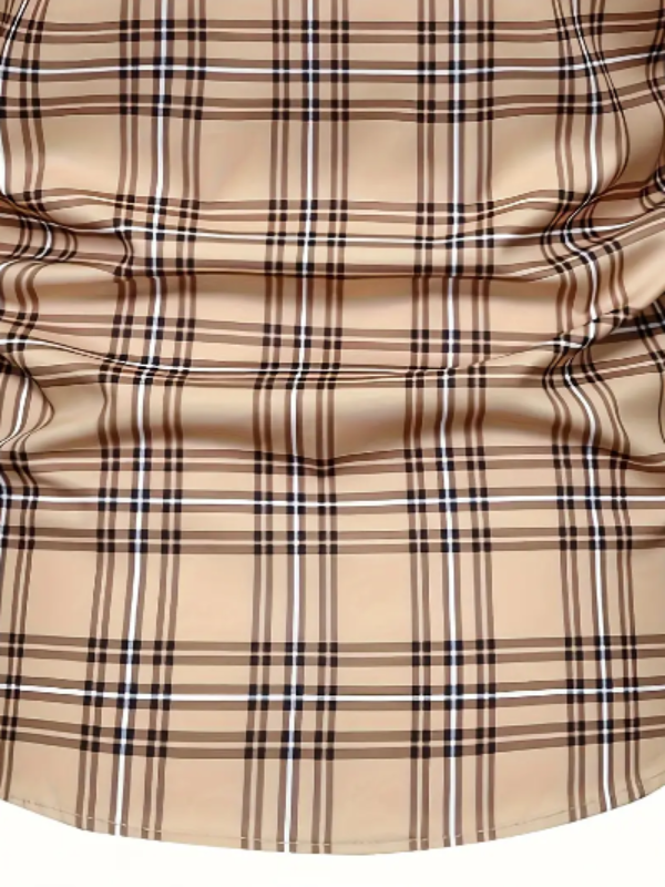 Men’s Slim Fit Button-Up Shirt | Plaid Stretch Cotton | Casual Workwear Canada