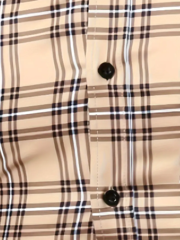 Men’s Slim Fit Button-Up Shirt | Plaid Stretch Cotton | Casual Workwear Canada