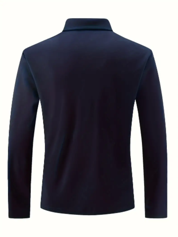 Men’s Long Sleeve Polo Shirt | Classic Fit & Soft Cotton Blend | Smart Casual Staple