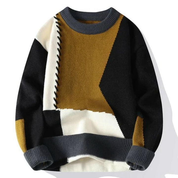 Jacqui - Modern and Comfortable Patchwork Sweater
