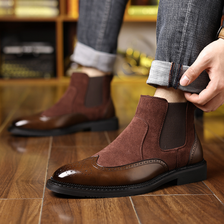 RETRO BRITISH LEATHER CHELSEA BOOTS