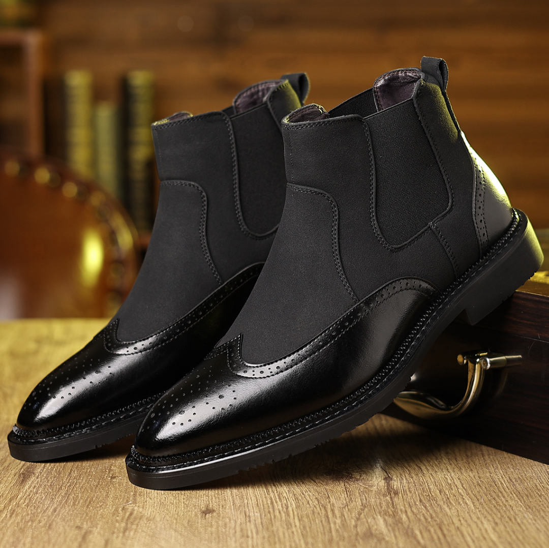 RETRO BRITISH LEATHER CHELSEA BOOTS