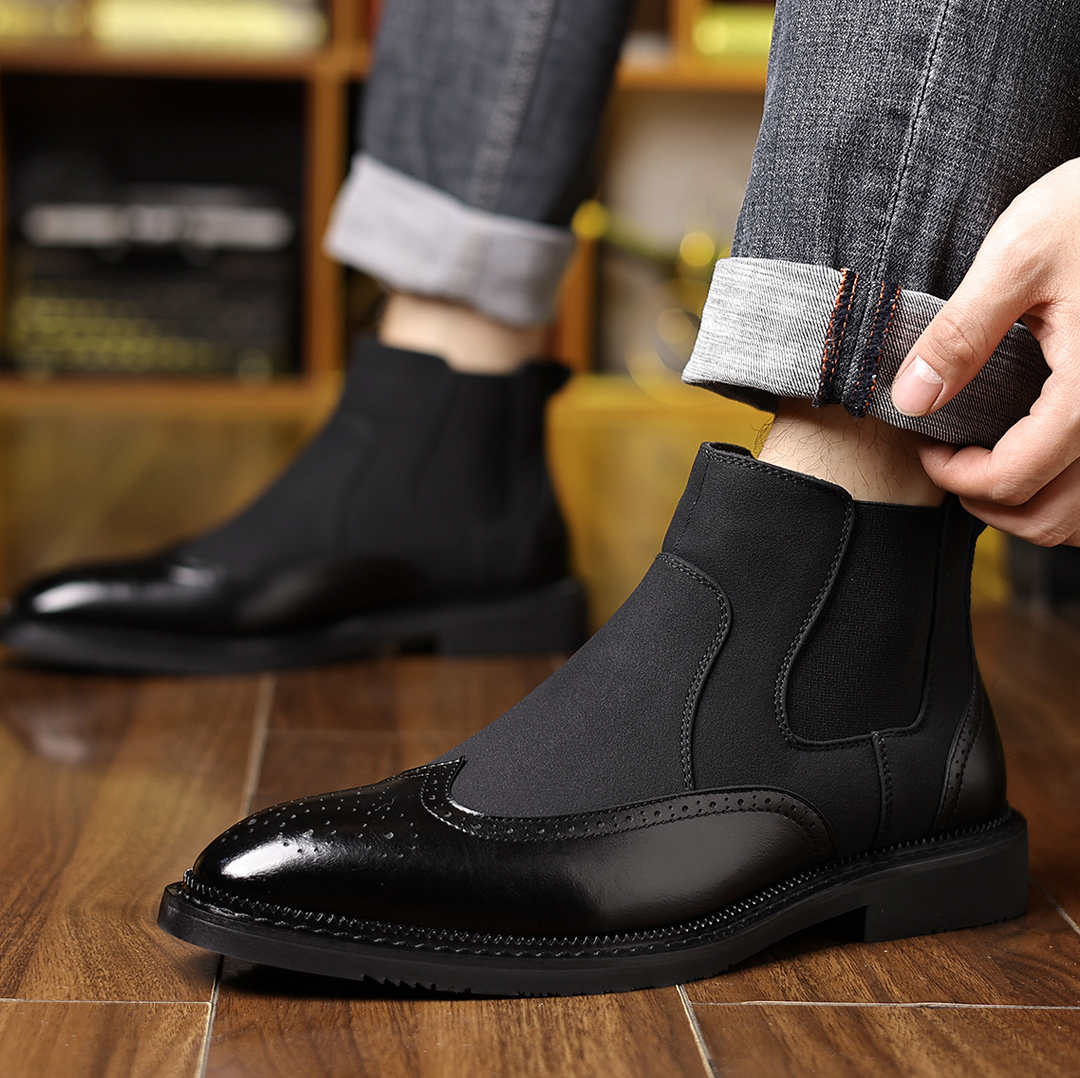 RETRO BRITISH LEATHER CHELSEA BOOTS