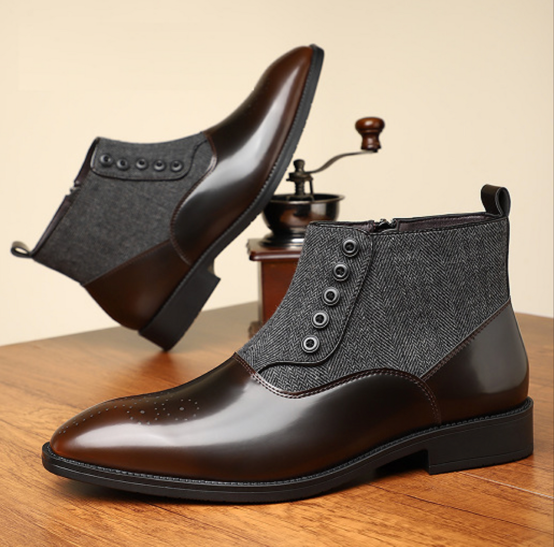 GENTLEMEN LEATHER BUTTON BOOTS
