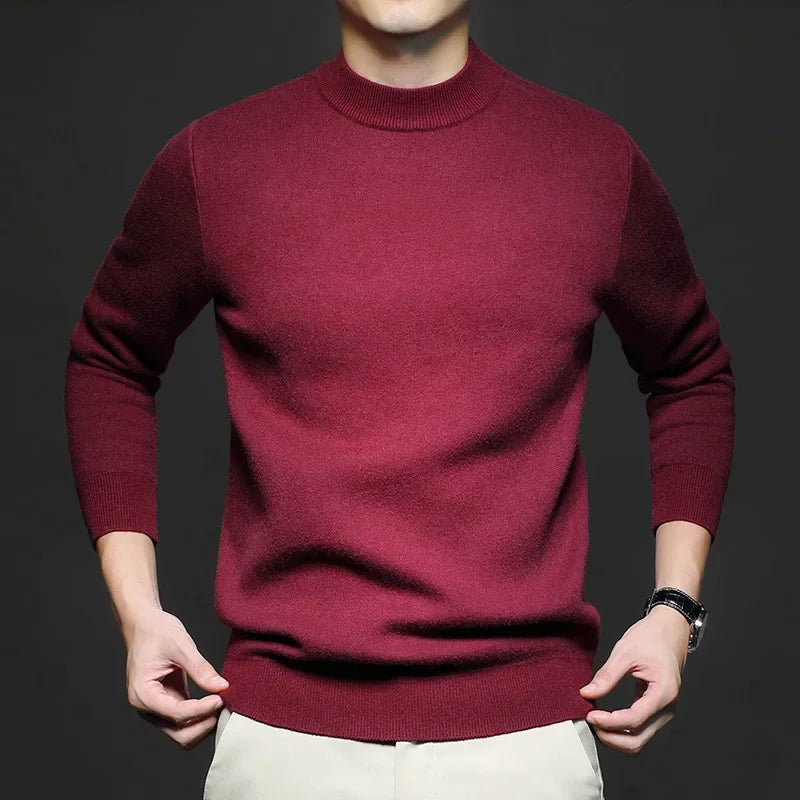 Men’s Merino Wool Blend Sweater | Classic Crewneck | Lightweight Fall Knitwear