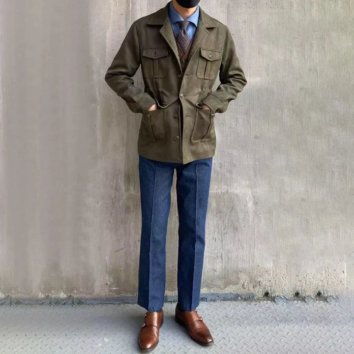 Men’s Utility Field Jacket | Multi-Pocket Cotton Blend | Smart Outdoor Layering Canada