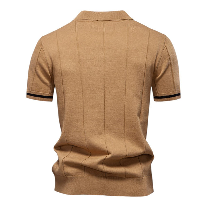 Knit Polo Shirt with Quarter Zip | Modern Casual Fit | Lightweight Comfort