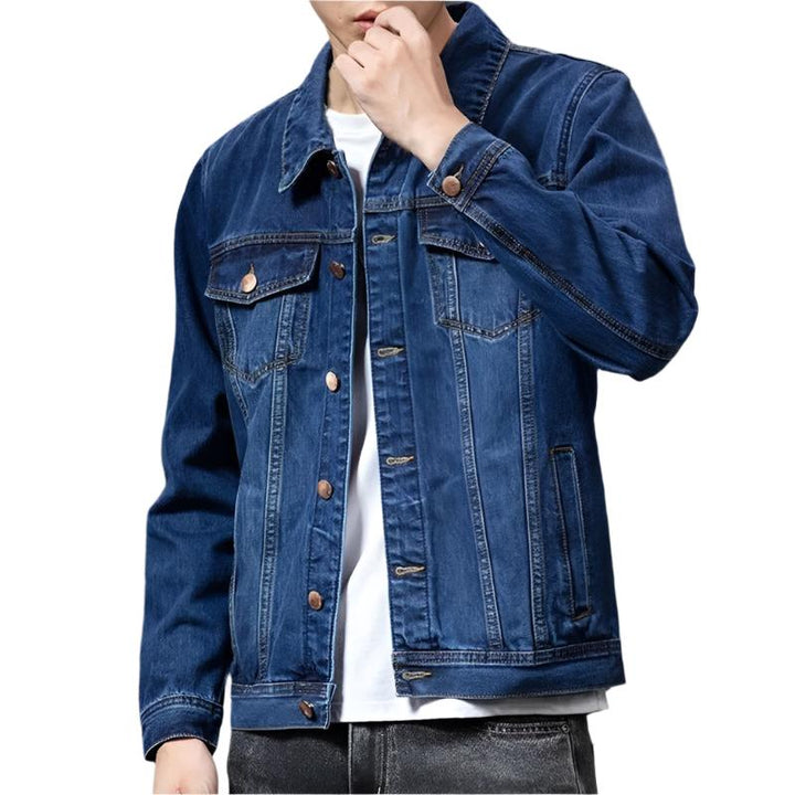 Men's Classic Denim Jacket | Structured Fit with Western-Inspired Stitching
