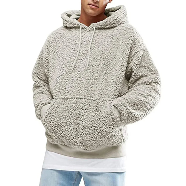 Men's Teddy Fleece Hoodie | Ultra-Soft Pullover | Cold Weather Essential