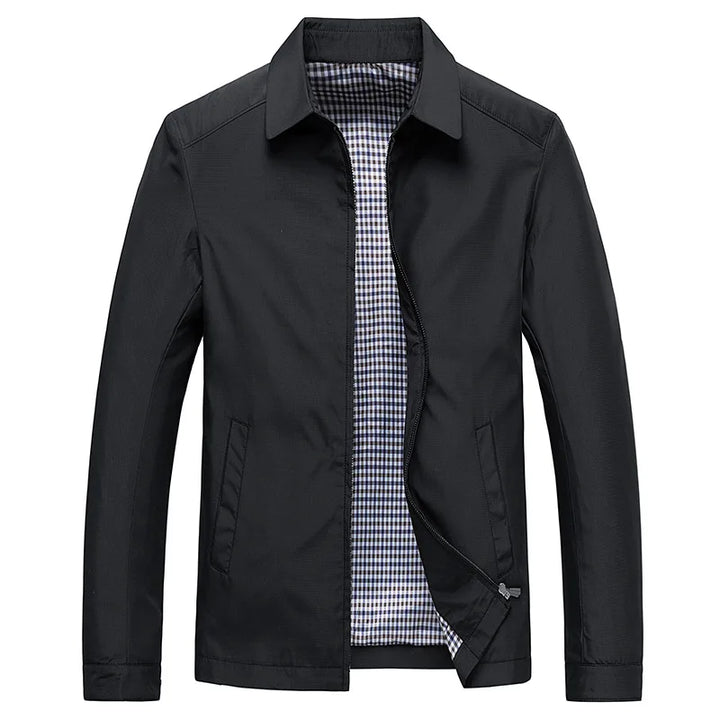 Men’s Casual Collared Zip Jacket | Water-Resistant Shell | Everyday Lightweight Outerwear