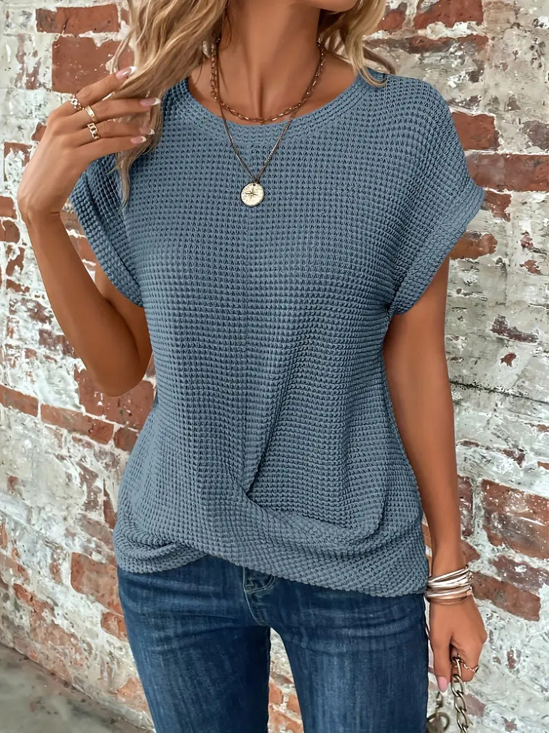 Clarissa - Elegant round neck blouse