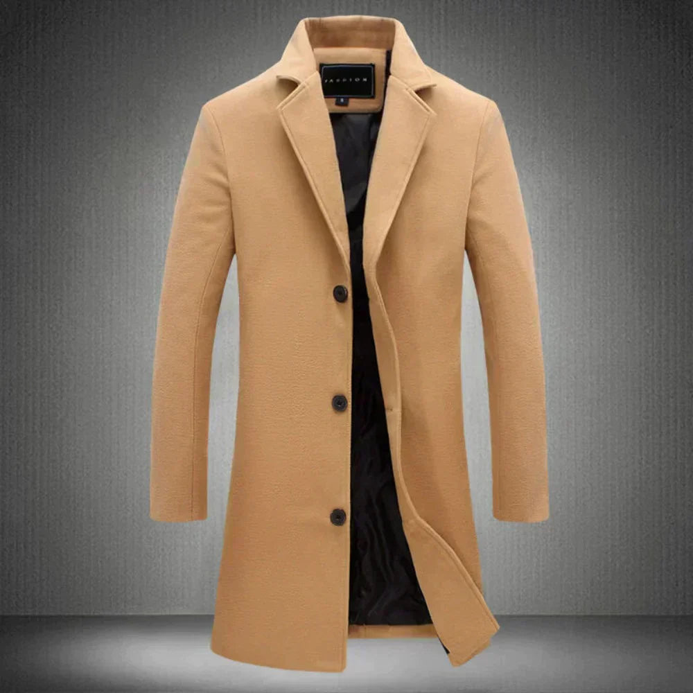 Men’s Classic Wool Blend Overcoat | Timeless Formal Winter Coat Canada
