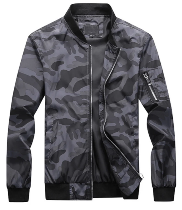 Blouson aviateur camouflage | Veste zippée légère | Style streetwear urbain
