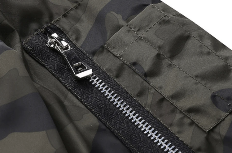 Blouson aviateur camouflage | Veste zippée légère | Style streetwear urbain