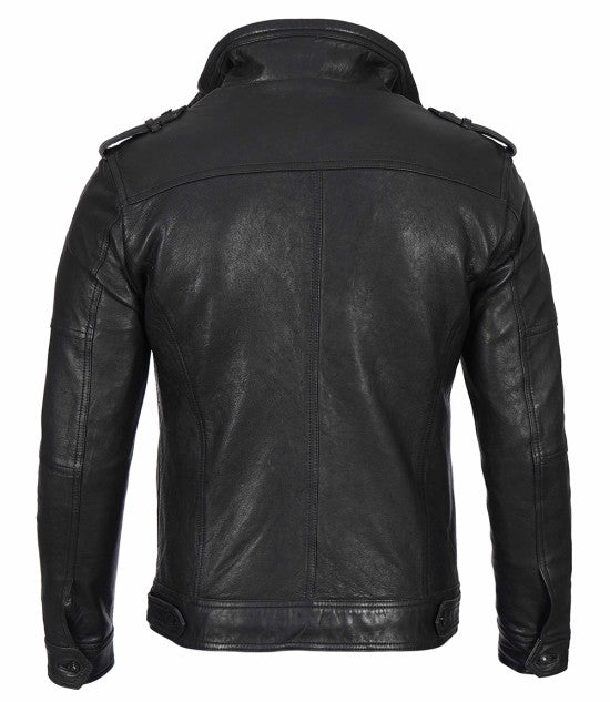 Men’s Faux Leather Jacket | Zip-Up Biker Style with Pockets | Casual Outerwear Canada