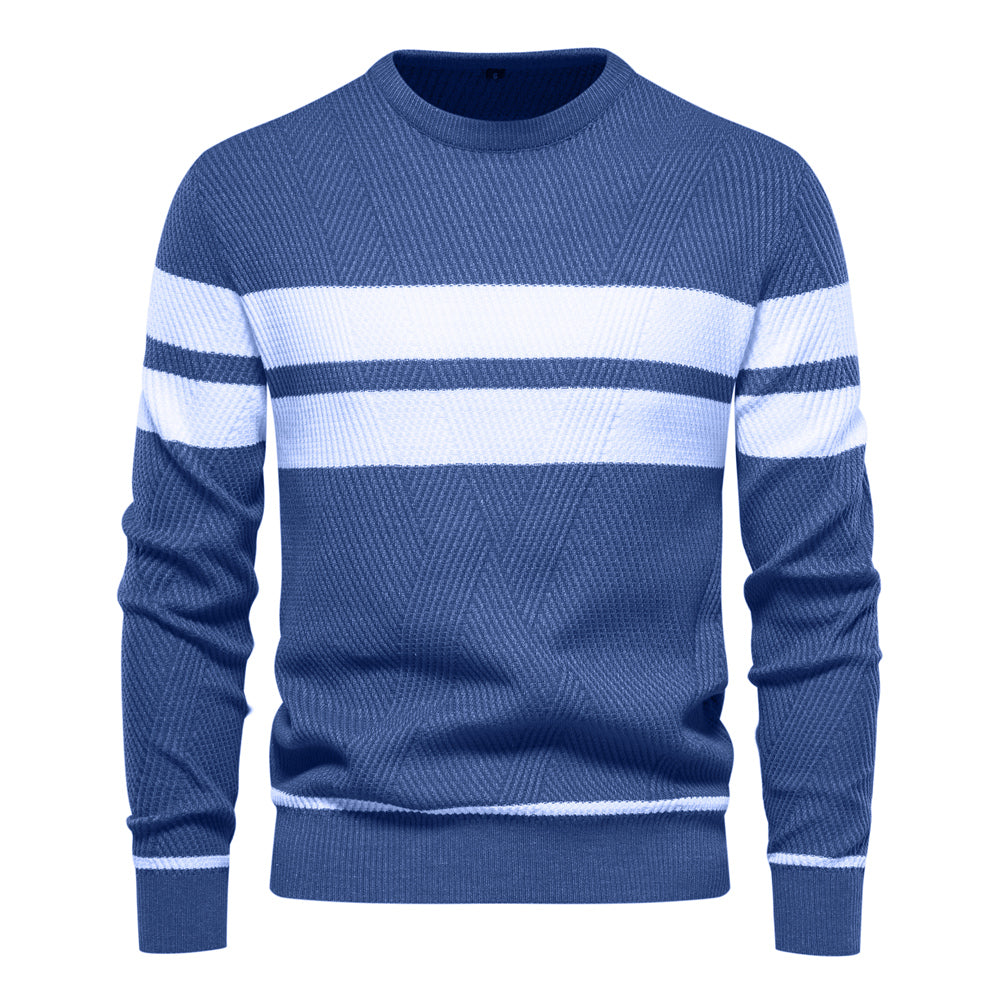 Men’s Knit Crewneck Sweater | Textured Design | Casual Workwear Canada