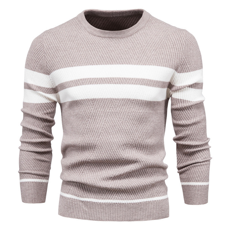 Men’s Knit Crewneck Sweater | Textured Design | Casual Workwear Canada
