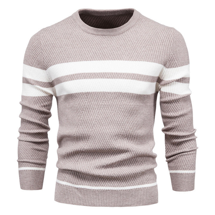 Men’s Knit Crewneck Sweater | Textured Design | Casual Workwear Canada