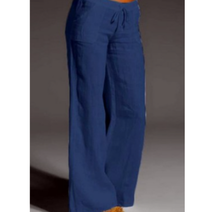 Wide-Leg Linen Pants | Drawstring Waist | Lightweight Summer Fit