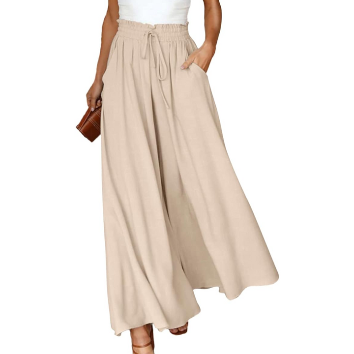 Women’s Wide-Leg Lounge Pants | High-Waist Drawstring Trousers | Flowy Summer Comfort