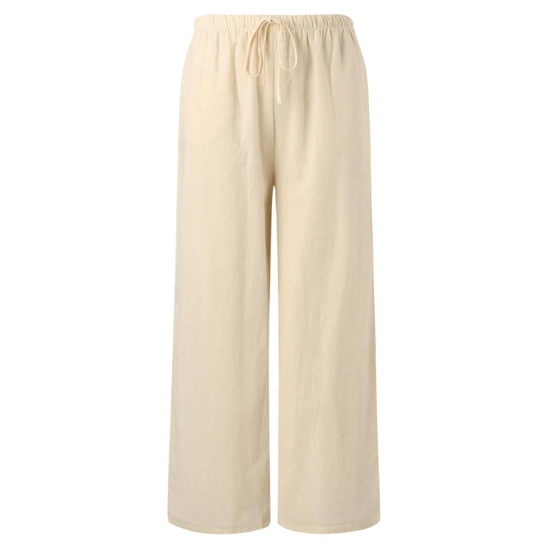 Wide-Leg Elastic Waist Pants | Soft Drape with Minimalist Silhouette