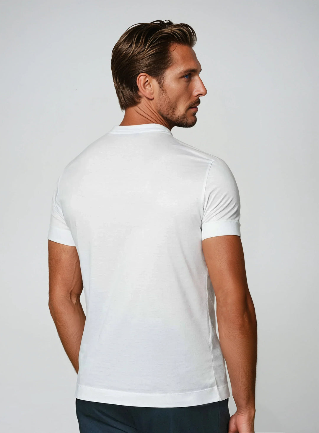 Men's Stretch Crewneck T-Shirt | Minimalist Fit | Soft Cotton Blend