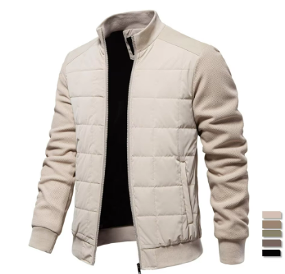 Blouson aviateur matelassé pour homme | Léger et isolé | Vêtement d'extérieur de mi-saison