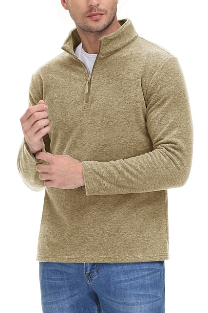 Men’s Fleece Half-Zip Pullover | Soft Brushed Knit | Everyday Layer