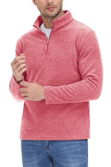 Men’s Fleece Half-Zip Pullover | Soft Brushed Knit | Everyday Layer