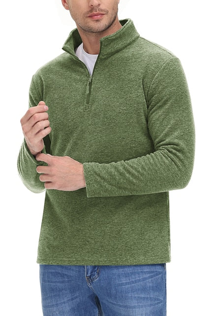 Men’s Fleece Half-Zip Pullover | Soft Brushed Knit | Everyday Layer
