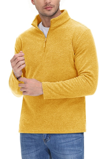 Men’s Fleece Half-Zip Pullover | Soft Brushed Knit | Everyday Layer