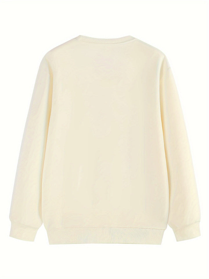 Men's Christmas Graphic Sweatshirt | Santa Print Pullover | Holiday Fleece Crew