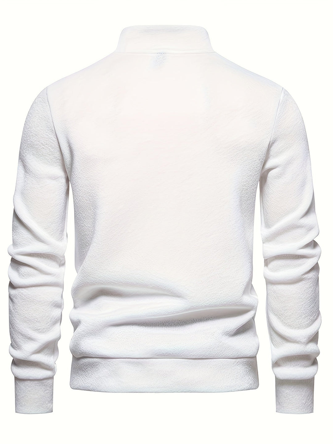 Men’s Button Mock Neck Sweater | Textured Knit Pullover | Cold Weather Casual Essential